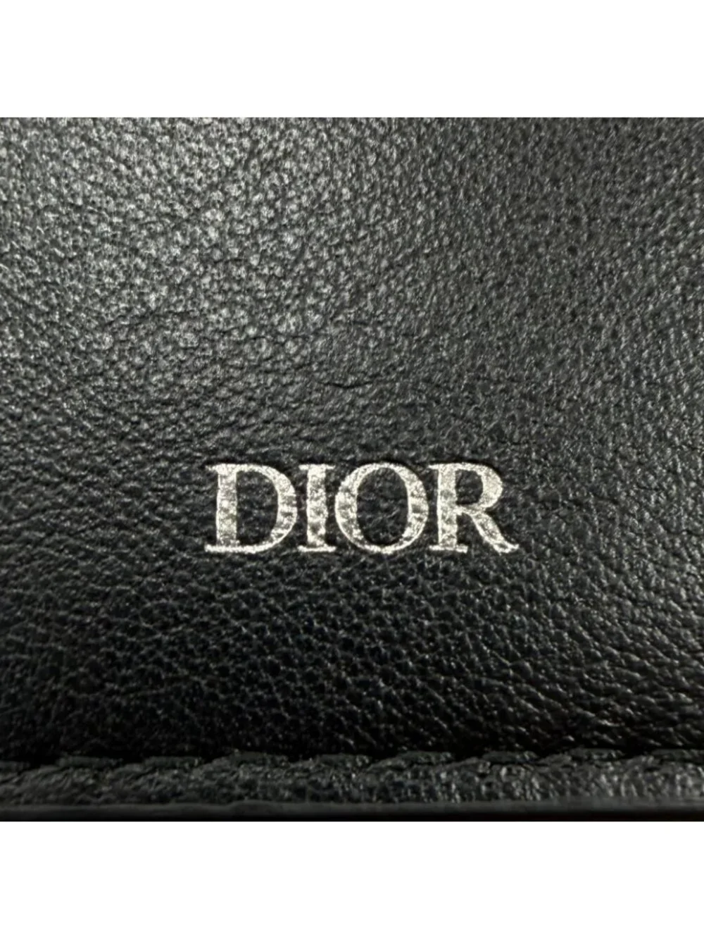 Dior Homme Leather CD Logo Wallet Bifold Black